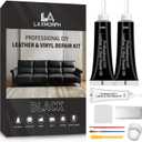 Black Leather Repair Kit for Furniture, Leather Vinyl Repair Kit for Car Interior,Couch, Jacket, and Purse - Fixes Tears, Burn Holes, and Scratches, Restores Any Material, Bonded, Pleather, Genuine