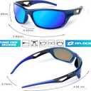 RIVBOS Polarized Sports Sunglasses Driving Sun Glasses Shades for Men Women Tr90 Frame for Cycling Fishing Running RB831