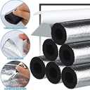 Kingdder 6 Pcs Pipe Insulation Foam Tube Self Adhesive Insulation Wrap for Copper Pipe Pre Slit Clamp Highly Insulated Foam for Outdoor Winter Irrigation, Sprinkler(1.3 Ft x 1 Inch)