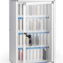 Loghot Aluminum Alloy Pocket Chart Cell Phones Storage Cabinet for Cell Phones,Wall-Mounted with a Locked,Can be Carried by Hand (36 Slots)