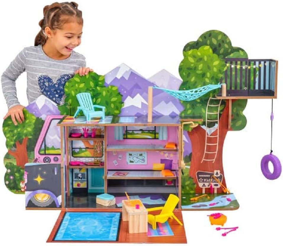 KidKraft Glamp & Go 2-in-1 Doll Camper