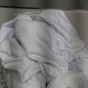 BDDC Cocktail Table Covers - 2 Pack 32"x 43" White Cocktail Table Tablecloth with Natural Wavy Round Skirt for Bar Wedding Party Banquet