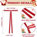 12 Pcs Large Velvet Christmas Bow 23.6x15.7 Inch Christmas Staircase Wreath Bows Rustic Crafts Gift Ribbon Bows Vintage Christmas Tree Topper Bows for Xmas Indoor Outdoor Decorations, Red