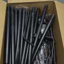 6 Pack String Light Poles for Outside, Upgraded Heavy-Duty Metal Poles for Outdoor String Lights with Fork, Adjustable Lighting Hanging Accessories for Patio Decor Pergola Backyard Garden Decorations