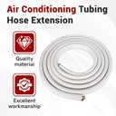 25FT Air Conditioning Tubing Hose Extension 3/8 and 5/8 Inch Insulated Copper Hoses Fit for Mini Split Air Conditioner