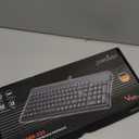 Perixx PERIBOARD-220H, Wired Compact USB Keyboard with 2 Hubs - Build-in Numeric Keypad - Black - US English