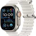 Apple Watch Ultra 2 [GPS + Cellular, 49mm] - Titanium Case With White Ocean Band, One Size