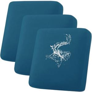 Hyha Waterproof Couch Cushion Covers, Stretch Sofa Couch Seat Slipcover for Dog Washable, Non-Slip Waterproof Outdoor Cushion Covers for Patio Furniture Replacement (3 Pieces, Deep Teal)