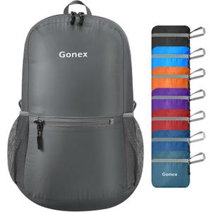 Gonex Ultra Lightweight Packable Backpack 20L Daypack Handy Foldable Camping Outdoor Travel Cycling Backpacking (Grey)