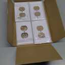 FunKiim Metal Electrical Outlet Covers, light Switch Cover Wall Plates, Mid Size 3.16''*4.92'' Switch Plate, Wall Plates of Various Styles for Indoor and Outdoor Pure White (1 Gang Duplex 4 PK)