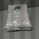 White 90 Inch Curtains Pinch Pleated Linen Curtain for Living Room, Light Filtering Pleat Drapes Textured Luxury Semi-Sheer Curtain with Hooks for Sliding Glass Door Dining Room Bedroom, 2 Panels