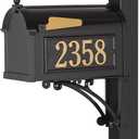 Whitehall Products 16536 Deluxe Mailbox Package, Black