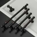 Amerdeco 10 Pack Oil Rubbed Bronze Cabinet Pulls 3.75 Inch(96mm) Hole Center Cabinet Hardware Kitchen Cabinet Handles for Bathroom Drawer Pulls Dresser Pulls ZH0014