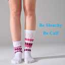 Women's Slouchy Socks Soft Casual Calf Socks Retro Scrunch Crew Socks 3/4 Pairs (M)