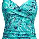 Women's Underwire Tankini Top Only - Tummy Control Bathing Suit Top No Bottom 2025, Size 20W