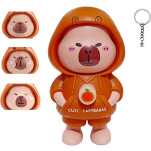 Face Changing Capybara Keychain, Cute Capybara Figure Keychains Gifts Animal for Women Men Car Key Handbag Backpack Birthday