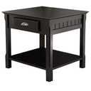 Winsome Wood Timber Occasional Table, Black, 21.97 x 21.97 x 22.05 inches