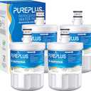 PUREPLUS Replacement for LG LT500P, 5231JA2002A, ADQ72910901, GEN11042FR-08, Kenmore 9890, 469890, HDX FML-1, ADQ72910907, LSC27925ST, LFX25974ST, LFX25973D, Refrigerator Water Filter, 4Pack