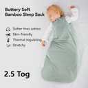Rayon Made from Bamboo Sleep Sack 0-6 Months 2.5 Tog Winter Warm Ultra Soft Baby Wearable Blanket 0-3 Months Sleepsack 3-6 Months for Infant Newborn Babies Unisex Girl Boy 2-Way Zipper Quilted Thick