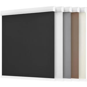 LazBlinds Cordless Roller Shades, Free-Stop Blackout Roller Blinds with Cassette Valance, Thermal Insulated UV Protection Waterproof, Roll Up Blinds for Windows, 62'' W x 72'' H, White