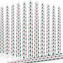 12 Pcs Christmas Tree Taper Candles Xmas Decor 10 Inch Tall Candles Set for Christmas Gift Xmas Dinner Party Table Decoration