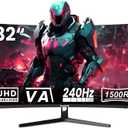 Gawfolk 32 Inch 4K 240Hz Curved Gaming Monitor, UHD 3840 x 2160, 1500R