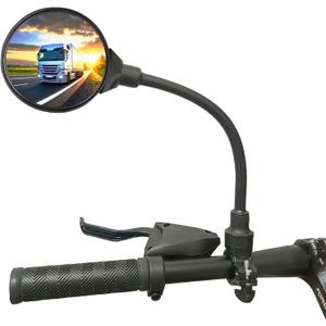 Bike Mirror, Adjustable Bike Mirrors Handlebar Rearview Mirror, Acrylic Convex Round Bike Rear View Mirrors for Handlebars, Bicycle Mirror for E-bike Scooter