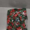 6 Pcs Christmas Candle Rings Artificial Red Poinsettia Candle Rings Christmas Table Centerpieces Decorations for Home Xmas Holiday Party Table Centerpiece