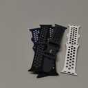 5 Pack Sport Bands Compatible with Apple Watch Band 44mm 45mm 46mm 42mm 41mm 40mm 38mm 49mm for Men Women, Breathable Silicone Wrist Strap for iWatch Series 11 10 9 8 7 6 5 4 3 2 1 SE3 2 1 Ultra3 2 1 (Anthracite Black/White Black/Black White/Midnight-Blue White/Black Gray)