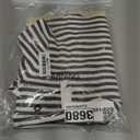 LILLUSORY Womens Striped Short Sleeve Sweater Pullover Shirts with Chest Pocket S