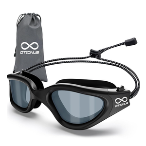 Swim Goggles, Polarized Adult Swimming Goggles Bungee Strap No Hair Pulling Anti-fog Pool Goggles for Men Women