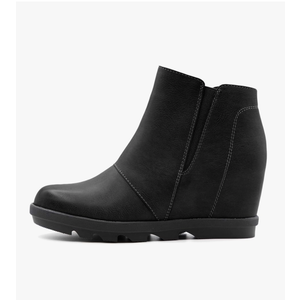 Athlefit Wedge Booties for Women with Heel Hidden Wedge Boots Comfortable Ankle Boots, Size 9.5