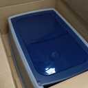 IRIS USA XX-Large Cat Litter Box, Open Top Extra Large Litter Box for Big Cats and Multi-Cat Households, High Sided Scatter Shield, Easy to Clean, 30" L x 20" W x 14" H, Navy