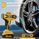 Cordless Tire Inflator Portable Air Compressor for Dewalt 20V Max - with 4AH Battery and Charger - 160PSI Electric Powered Digital Gauge Air Pump for Car, Motorcycle & Bike Tires and More