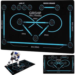 Field Hockey Training Mat 59"x35.4" Non‑Slip Quiet Indoor Stickhandling Pad