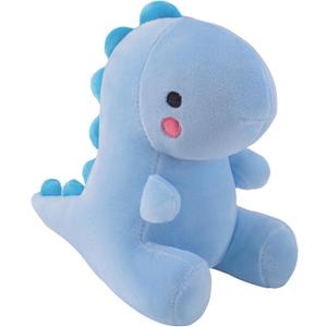 Plush Dinosaur Stuffed Animal Cute Toys Anime Dinosaur Soft Throw Pillow Gift for Children Boys Girls Blue 10.8 inch