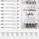 75 Pcs Snowflake Pens for Coworkers Bulk Winter Ballpoint Pens with Thank You Cards Teacher Appreciation Gifts for Coworker Employee Team Staff Office (Xmas Light String)