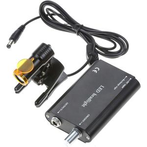 5W Waist Hanging Rechargeable Dental LED Headlight Plastic Clip with Filter for Surgical Magnifier Loupes Black