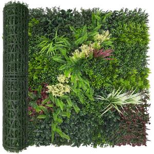 Artificial Ivy Boxwood Roll: 48"x120" UV Resistant Green Leaves Faux for Interior Backdrop,Garden and Indoor Outdoor Wall&Fence Covering Privacy, Party Wall Greenery Decor