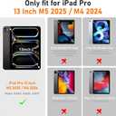 Case for iPad Pro 13 Inch M5 2025 / M4 2024, Auorld for iPad Pro 13 Inch M5 2025 with Screen Protector, 360 Degree Rotating Stand Shoulder Strap Pencil Holder, Purple Mint