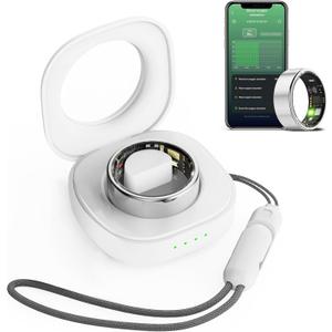 Smart Ring Health Tracker, Sleep&Exercise Monitor Heart Rate,Blood Oxygen,Fitness Trackers for Man&Women -Long Lasting Batteries,Waterproof Sleep Tracking Wearable (Silver, 7)