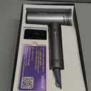 High-Speed Ionic Hair Dryer with Diffuser, Professional LCD Display Thermo-Control Blow Dryer, 1500W Fast Dry, 500 Million Negative Hairdryer, Low Noise, Lightweight for Travel Home Salon (Silver Gray)