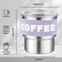 2 Stainless Steel 400ml Coffee Mugs with Lids Portable Coffee Travel Mug Reusable Coffee Mugs