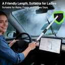 XINDELL 24-inch Windshield Cleaner Tool  Upgrade Large Head Car Interior&Exterior Window Cleaning Kit with Extendable Handle & 4 Microfiber Pads, Auto Wiper Brush for Car, Trucks, SUVs, RVs & Home