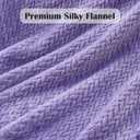 NEWCOSPLAY Super Soft Throw Blanket Lavender Premium Silky Flannel Fleece Leaves Pattern Lightweight Bed Blanket All Season Use Lavender, Throw(50"x60")
