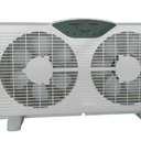 Cool Works BP6-9 9" 3-Speed Digital Twin Window Fan with Remote, White