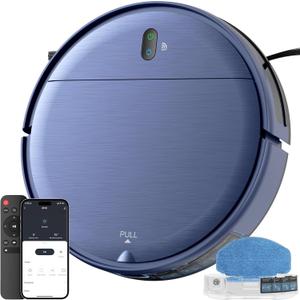 ZCWA Robot Vacuum and Mop Combo, Anti-Hair Tangle Design for Pet Hair,Self-Charging, Powerful Suction, APP/Remote/Voice Control, Ideal for Hard Floors, Carpets