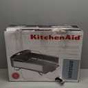 KitchenAid Large Capacity Full Size Rust Resistant Dish Rack with Angled Drain Board and Removable Flatware Caddy, Light Grey (Gray)