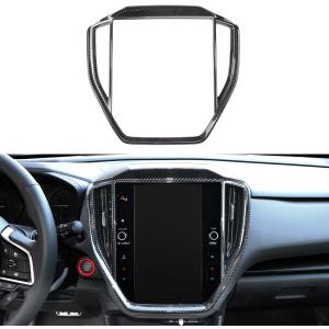 INTGET Navigation Screen Panel Cover for 2024 2025 Subaru Crosstrek/Subaru Impreza Accessories Carbon Fiber Plastic GPS Screen Trim Cover Center Console Display Panel Cover (Navi Panel Cover)