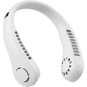 Portable Neck Fan, 360 Cooling Personal Fan with 5 Speeds, USB Rechargeable Wearable Neck Fan, Hands Free Bladeless Fan, Twistable, Mini Portable Fan, Gifts for Men Women Mom Dad, White